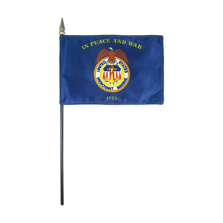 U.S. Merchant Marines Mounted Stick Flags