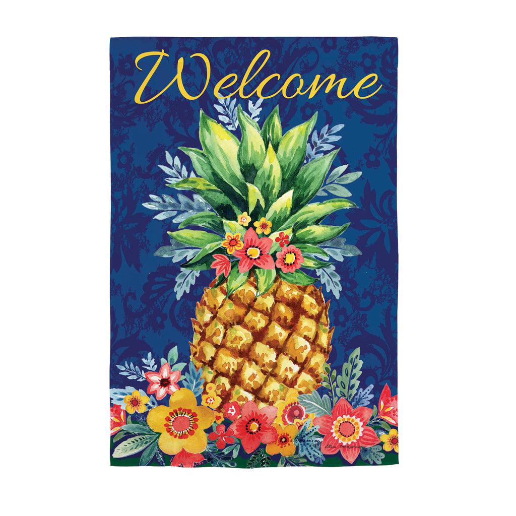 The Boho Pineapple house banner features a pineapple surrounded by flowers and the word "Welcome" across the top. 