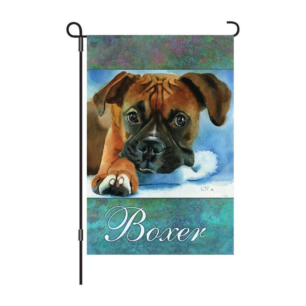 Showcase your love of boxers with the Boxer Baby garden flag! 