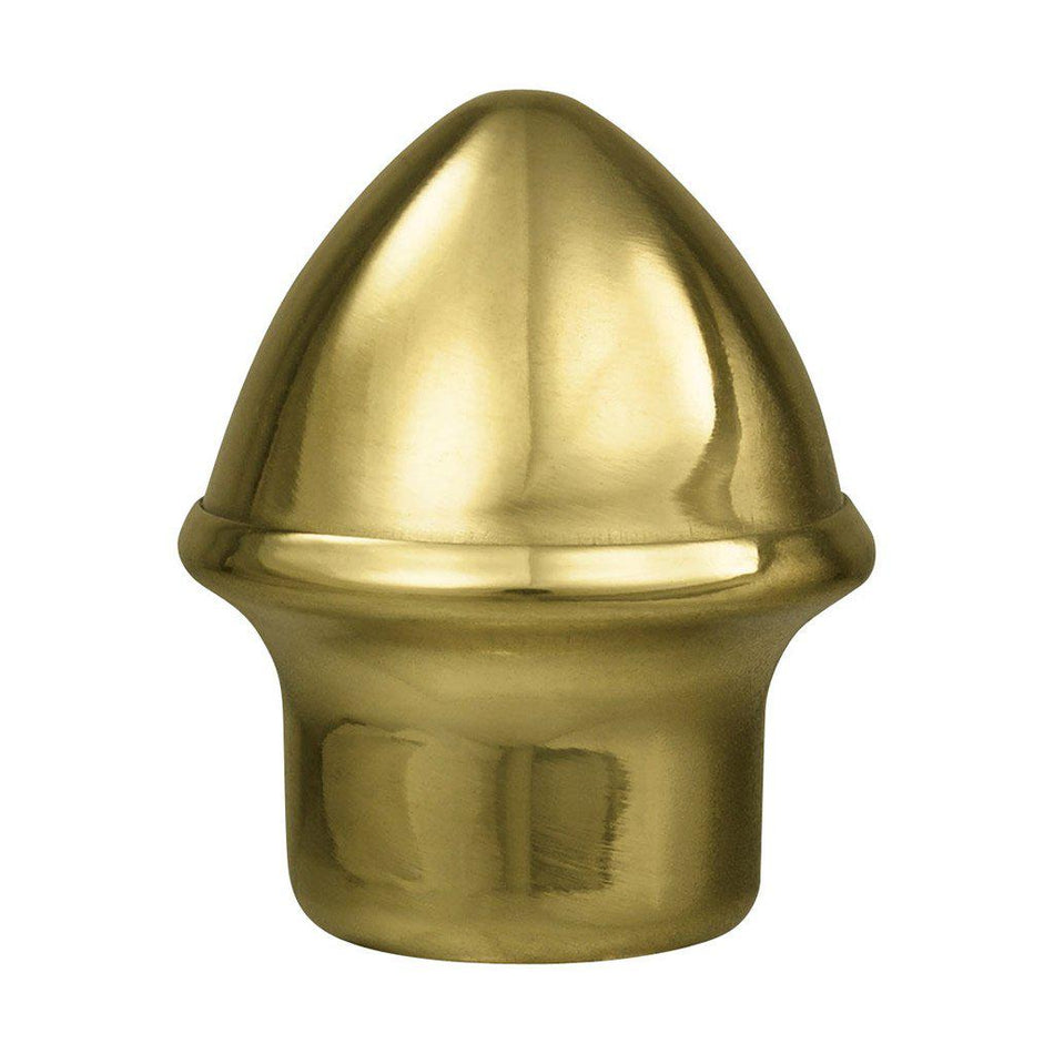 Solid brass slip-fit acorn fits indoor or outdoor flagpoles