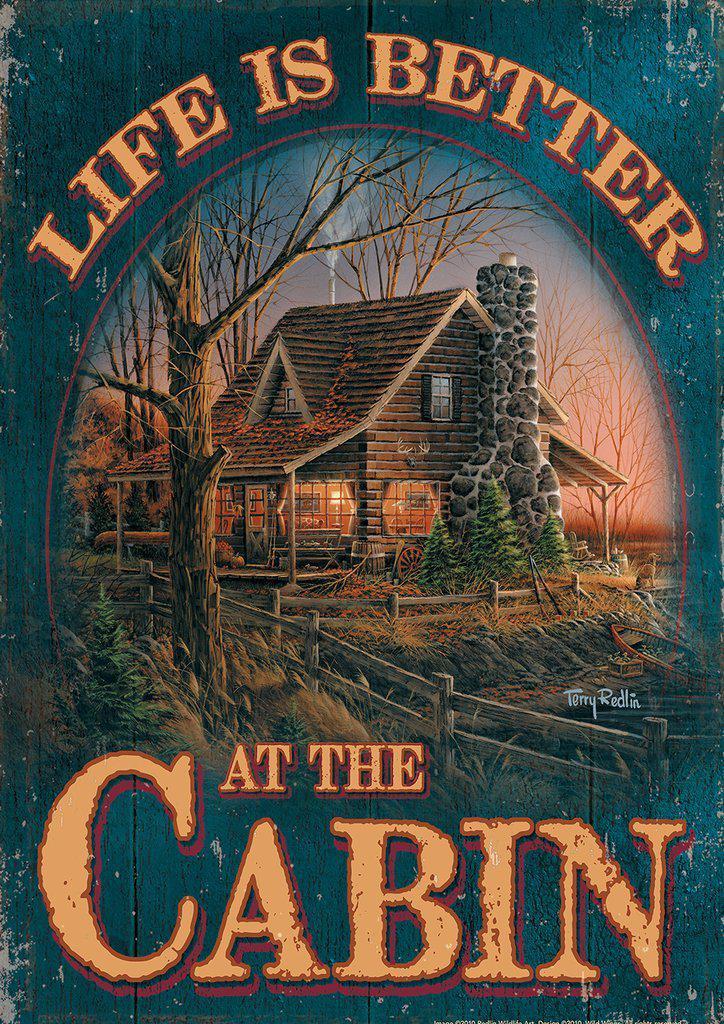 The Cabin Life house banner features a rustic cabin and the words "Life is Better at the Cabin". 