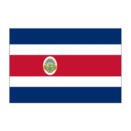 Costa Rica Flags with Seal