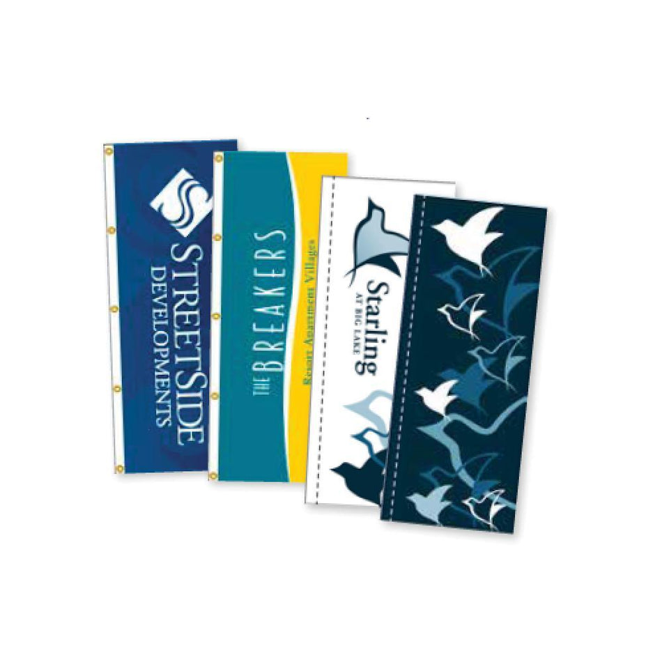Custom Vertical Logo Flags and Personalized Flag Design