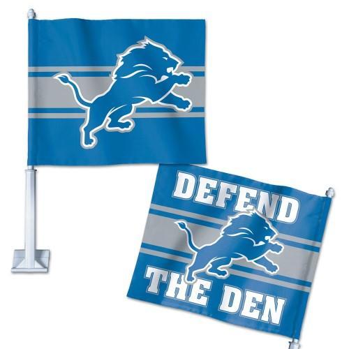 Detroit Lions Slogan Car Flag