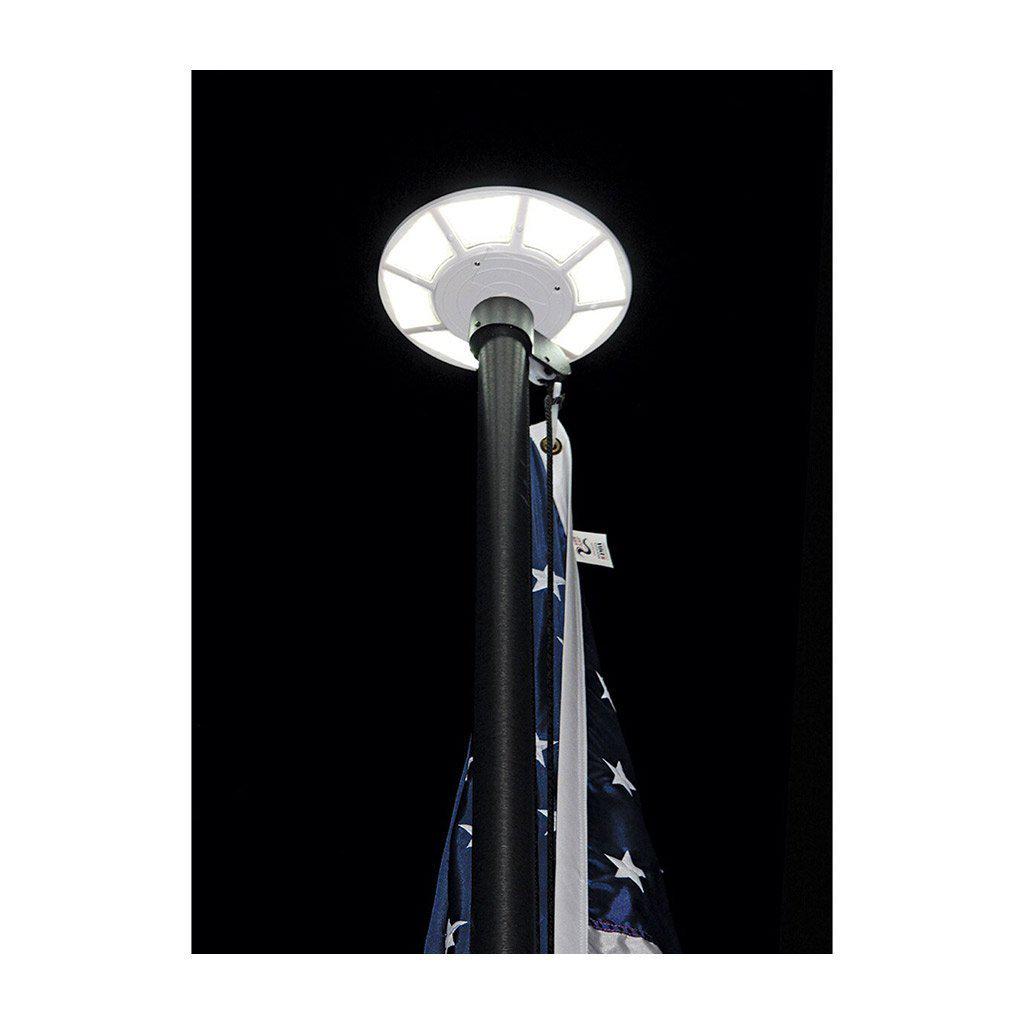 Disc Flagpole Solar Light for flagpoles up to 25 ft. in height