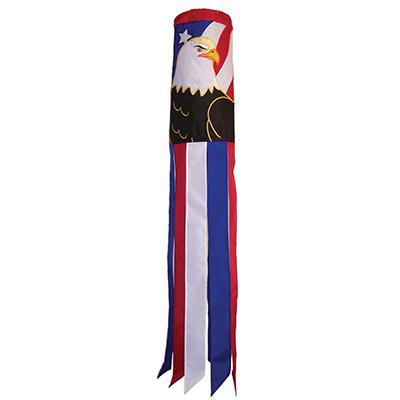 Patriotic Eagle Windsock with embroidered details and appliquéd finish