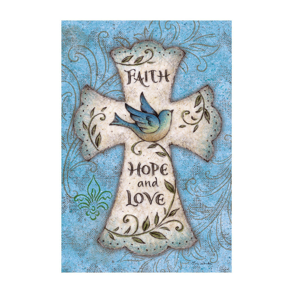 Faith Hope Love House Banner Flag 