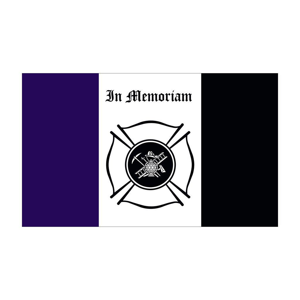 Firemen (firefighters) Mourning Flag for outdoor use