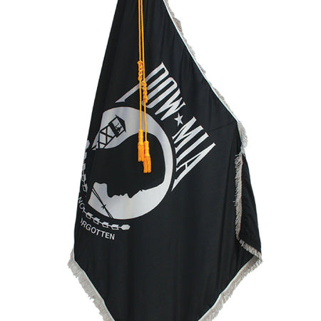 9' Gold Cord with 6" Tassels shown on indoor POW-MIA Flag display