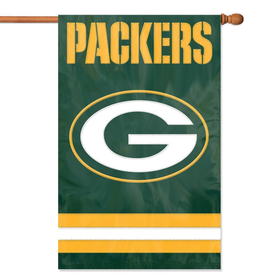 Green Bay Packers Double-Sided Appliqué House Banner-House Banner-Fly Me Flag