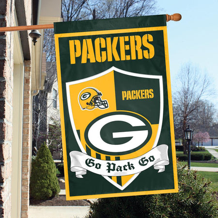 Show your pride for the Green Bay Packers with the Packers Shield house banner!