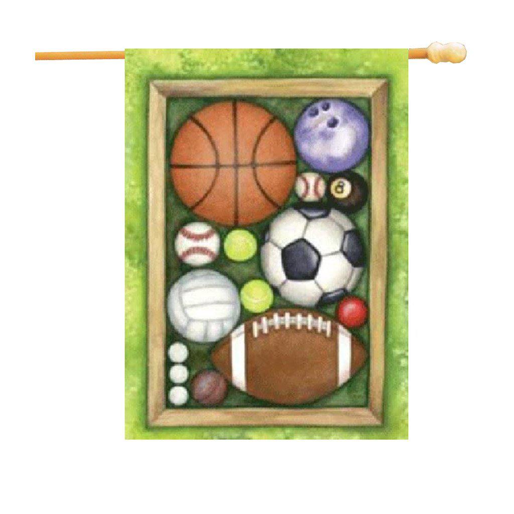 The Have A Ball house banners is perfect for the sports lover in your family! Features balls from many sports.