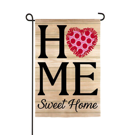 Home Sweet Home Interchangeable Garden Flag with Valentine's Day heart