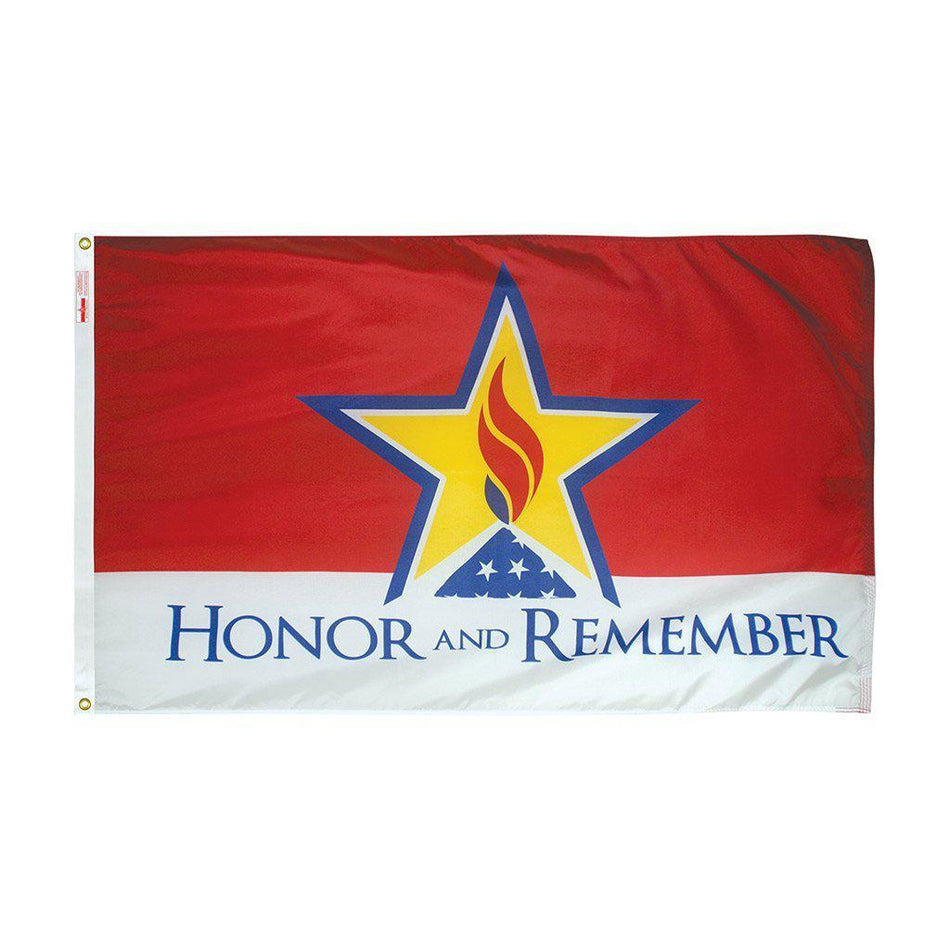Honor & Remember Nylon Flags for Memorial Day or Veteran's Day.