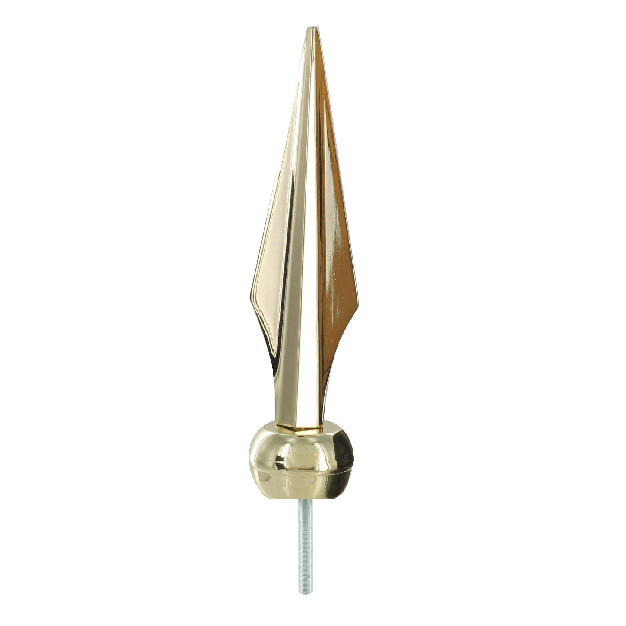 Gold Spear indoor / parade flagpole ornament without ferrule