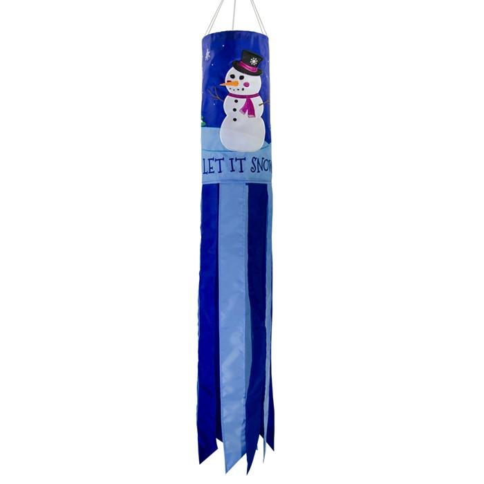 let it snow windsock, snowman, 40" long