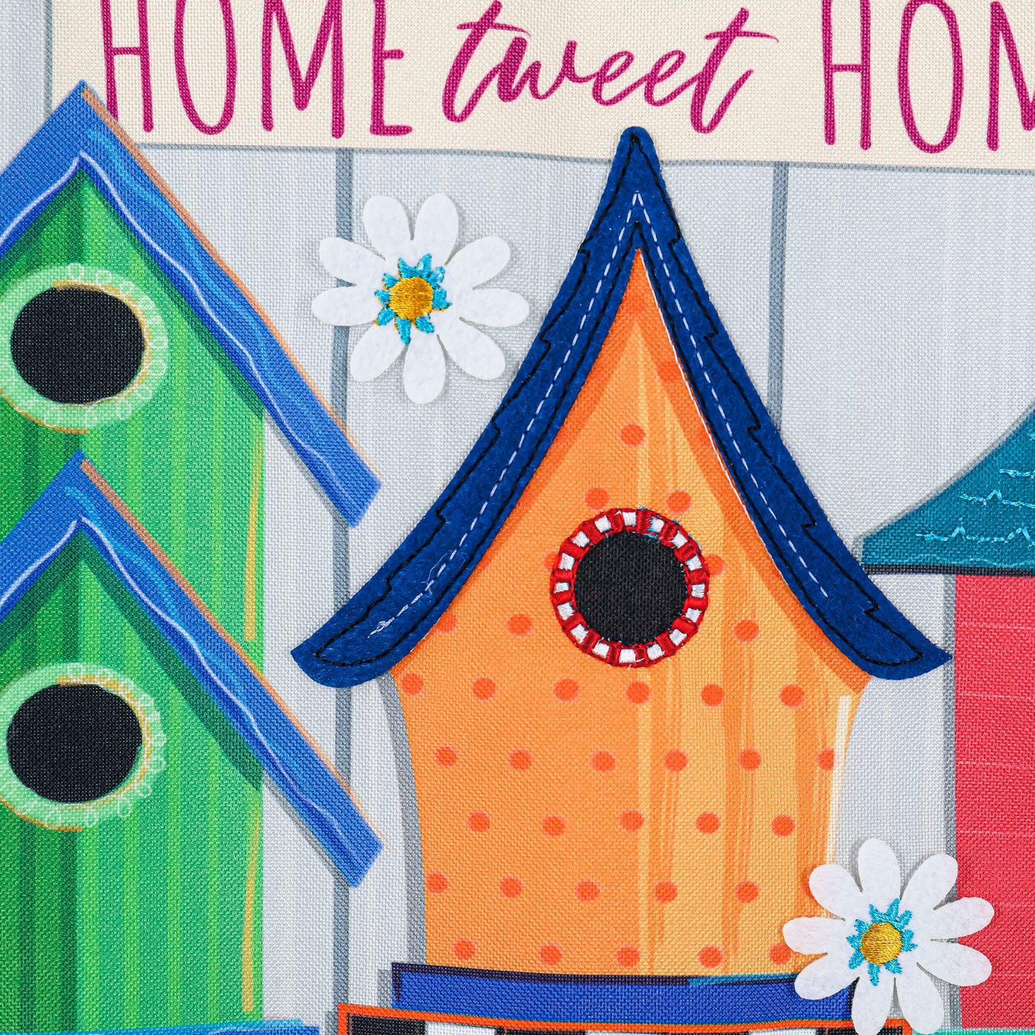 The Ornate Birdhouses house banner features cute birdhouses in a variety of colors and styles, and the words "Home Tweet Home" across the top.