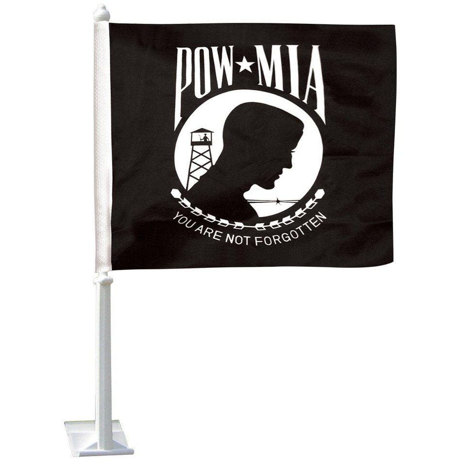 POW-MIA two-sided Car Flag