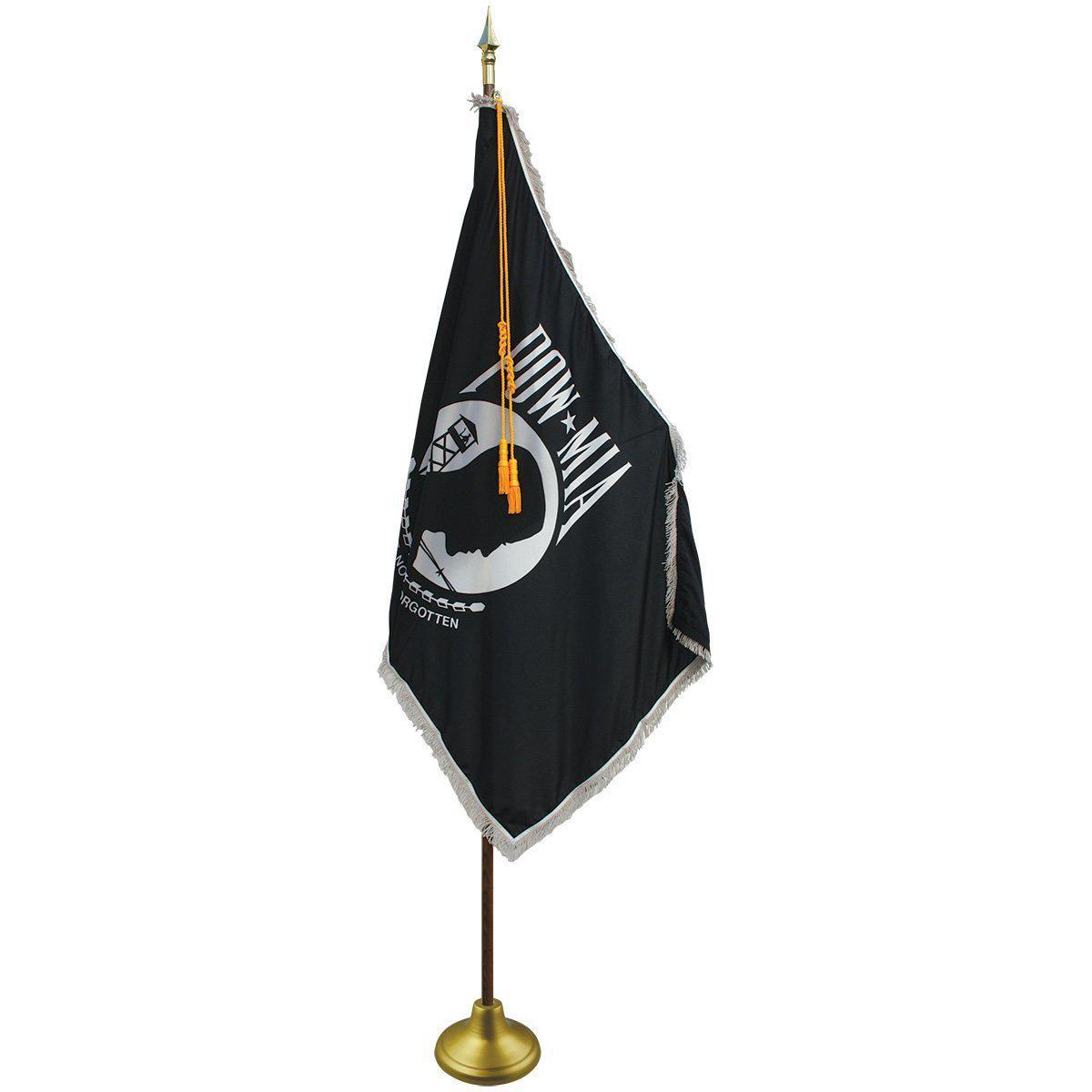 flag pow mia motorcycle helmet POW-MIA Flag with Pole Hem & Fringe | Military Flags