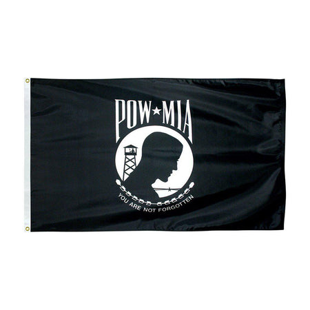 POW-MIA nylon Flags are available in various sizes. 