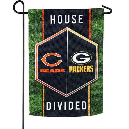 Green Bay Packers - Chicago Bears House Divided Garden Flag