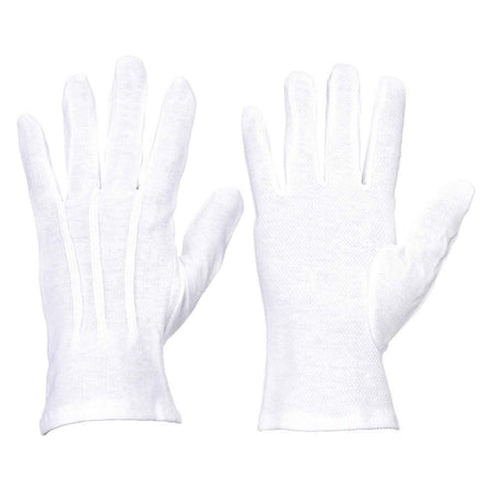 Annin Flagmakers white cotton parade gloves