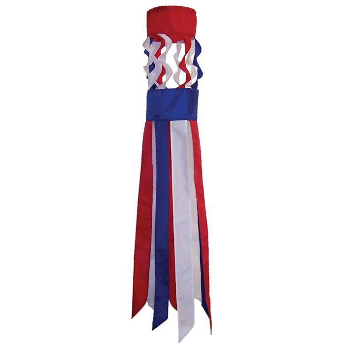 The 40" Patriot Twistair windsock features twisted curls that give an airy, breezy feeling.