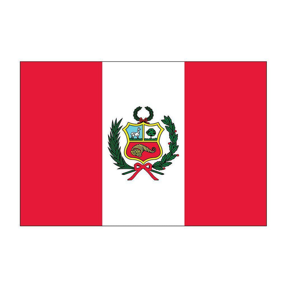 Buy outdoor Peru flags with seal