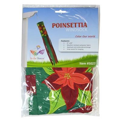 Poinsettia Windsock-windsock-Fly Me Flag
