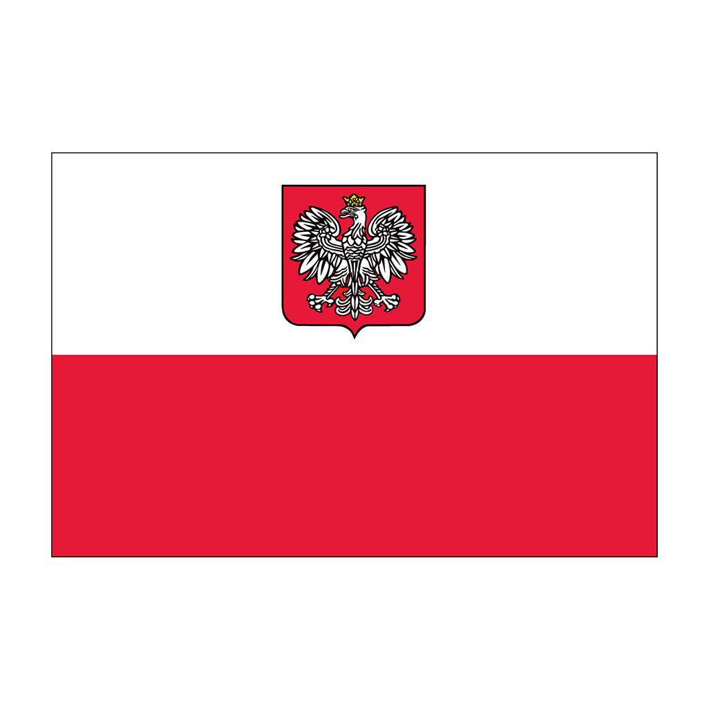 Buy outdoor Poland flags with eagle