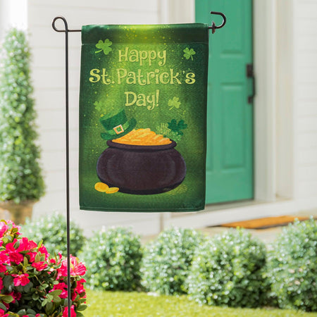 Pot of Gold Lustre Garden Flag