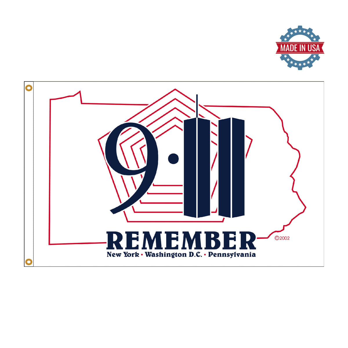 Remember 9-11 Patriot Day 3' x 5' boutique flag