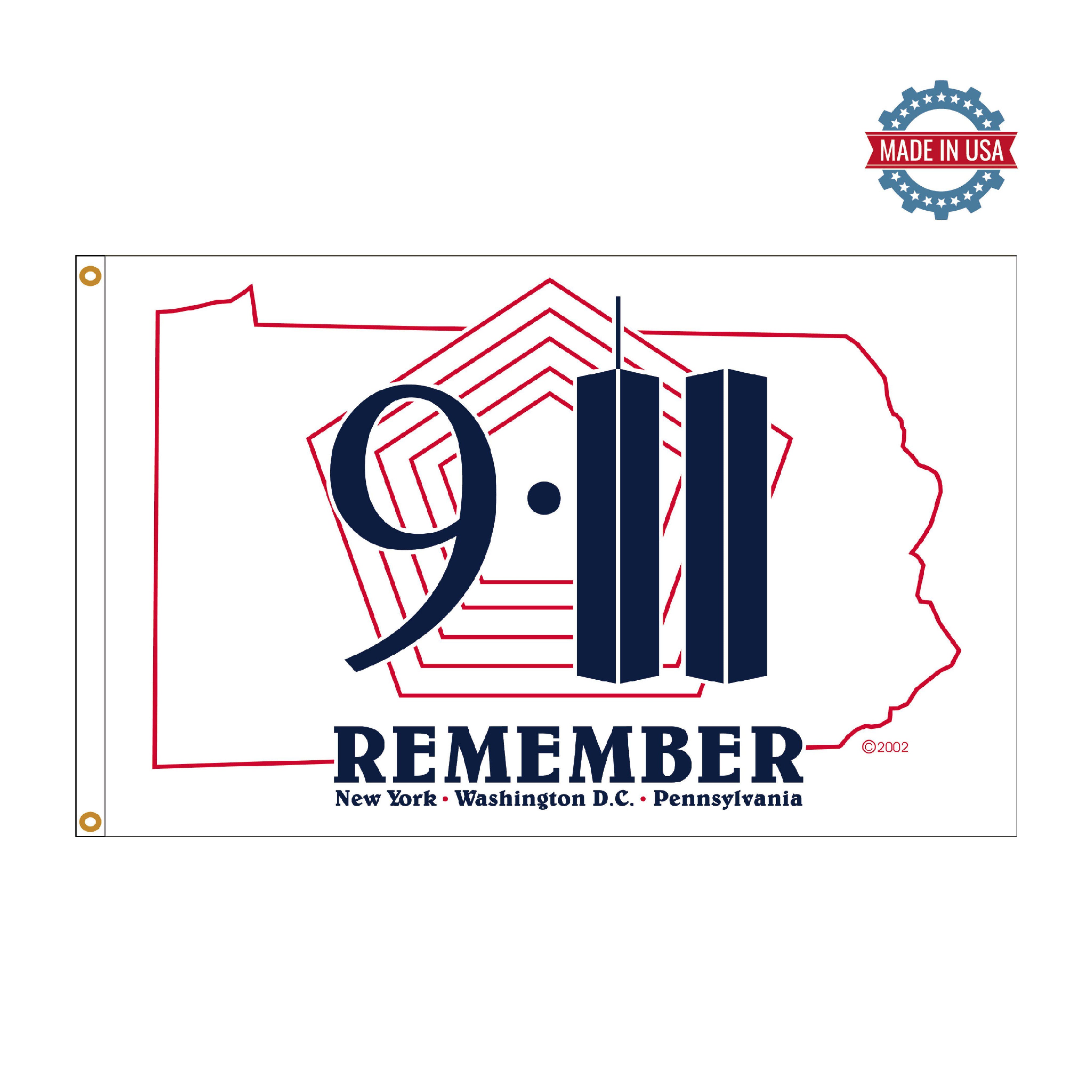 Remember 9-11 Patriot Day 3' x 5' boutique flag