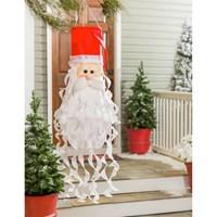 Welcome the Christmas season with this adorable Santa Windsock, featuring furry hat trim, moustache, and eyebrows and a curly beard.