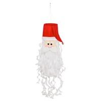 Welcome the Christmas season with this adorable Santa Windsock, featuring furry hat trim, moustache, and eyebrows and a curly beard.