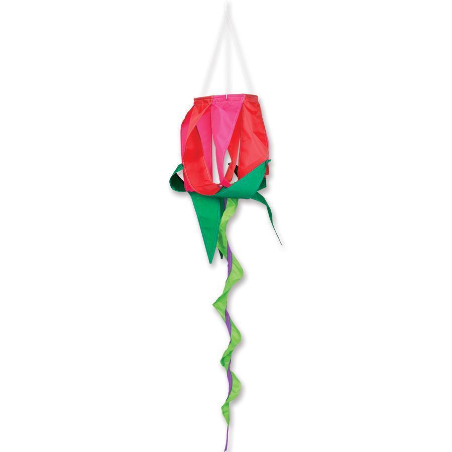This Soundwinds Red Rose windsock is perfect for spring and summer! Measuring 29" long, it adds a colorful accent to porches, patios, boats, flagpoles, and anywhere the wind blows!