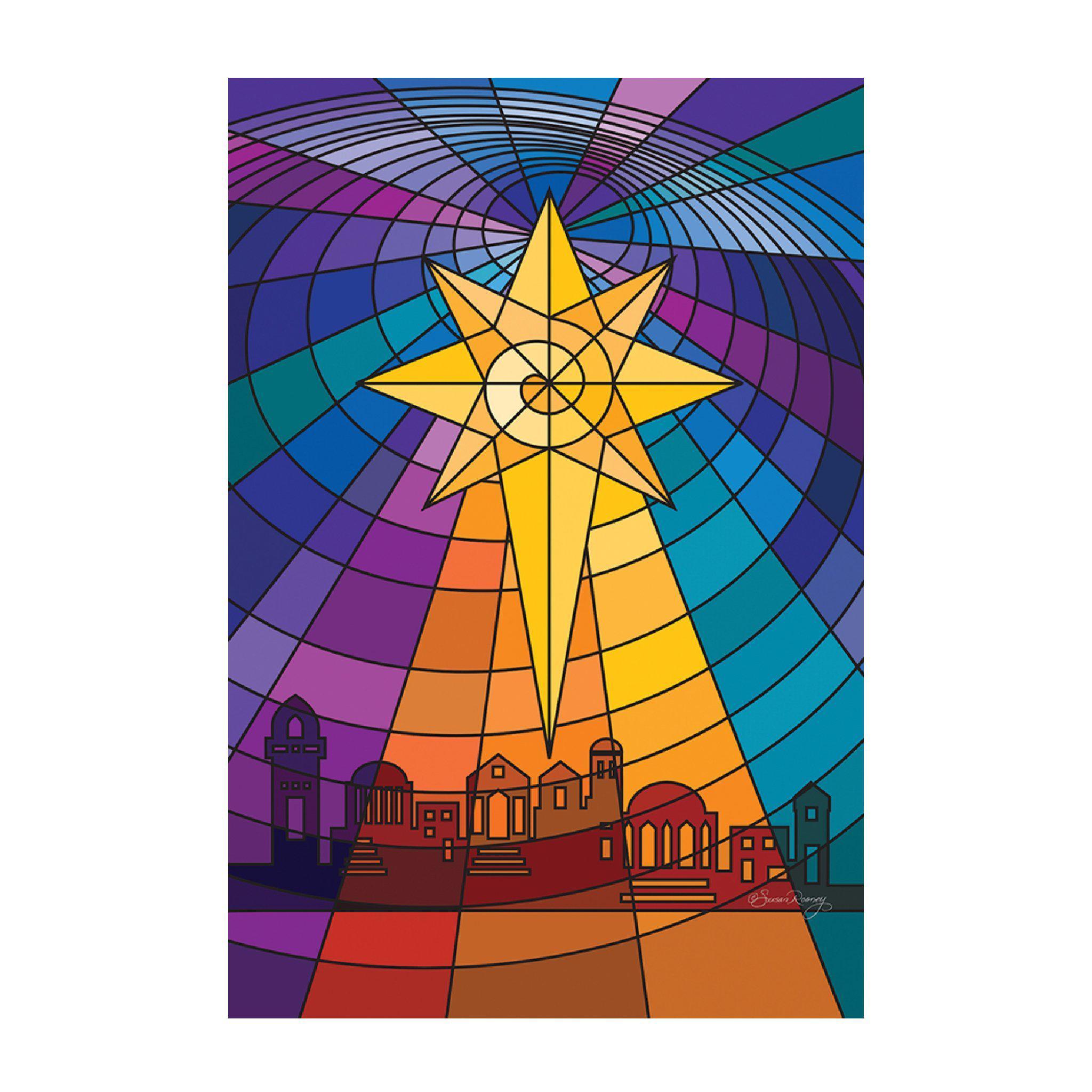 Star of Bethlehem House Flag, geometric, colorful