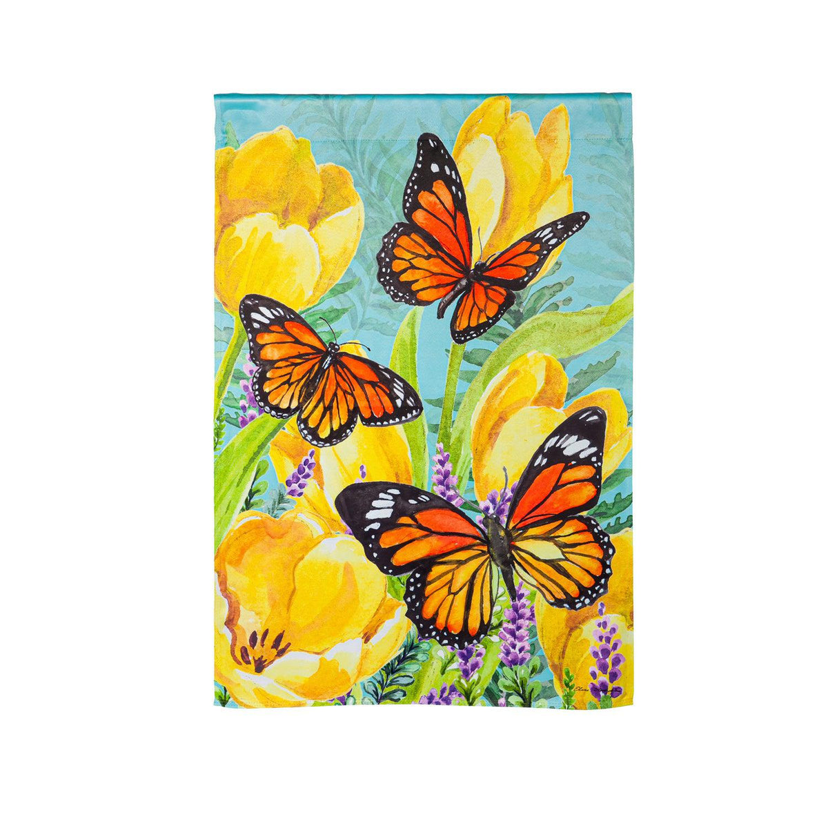 Tulip and Butterfly House Banner