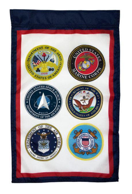 U.S. Armed Forces Garden Flag - 6 branches-Garden Flag-Fly Me Flag