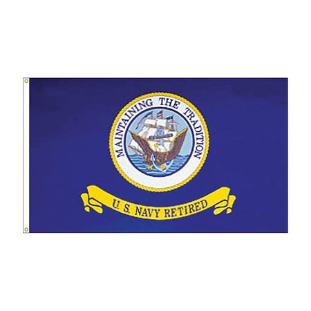 U.S. Navy Retired 3' x 5' E-Poly Flag