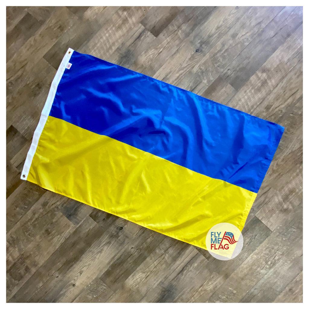 Show support with an outdoor Ukraine Flag.
