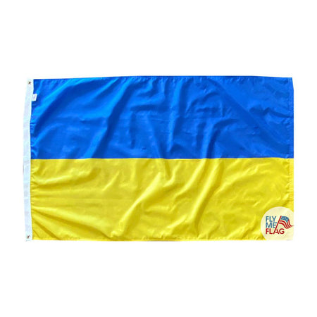 Show support with an outdoor Ukraine flag.