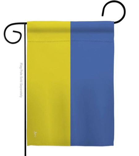 Show support with our Ukraine garden flag! 