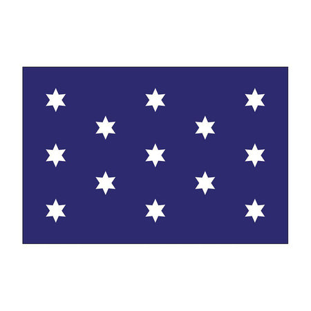 Washington's Commander-in-Chief Flag, 13 stars on blue background