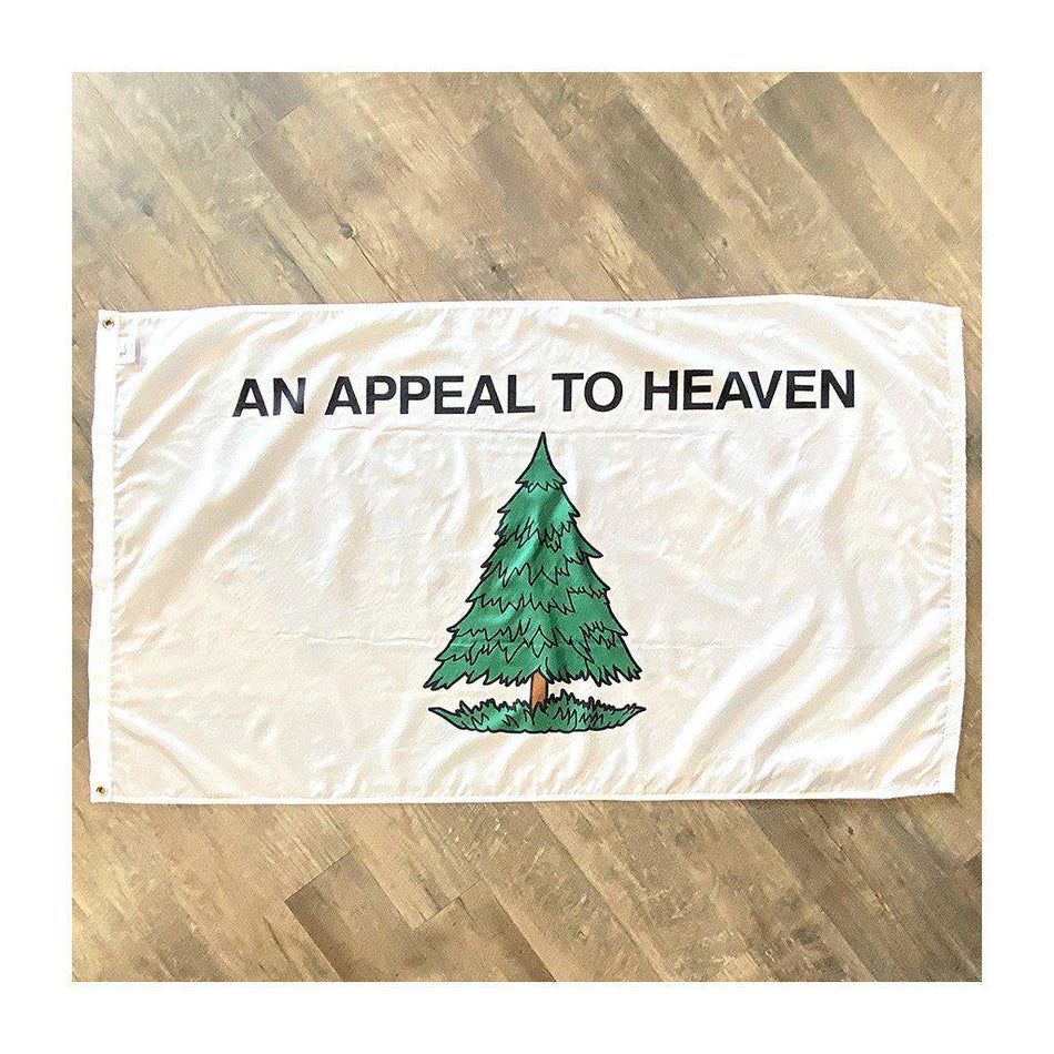 The 3' x 5' Washington Cruisers flag features "The Liberty Tree". This tree became a symbol of American independence. The Sons of Liberty, knowing they were up against a great military power, believed they were sustained by still a greater power, thus their "APPEAL TO HEAVEN".