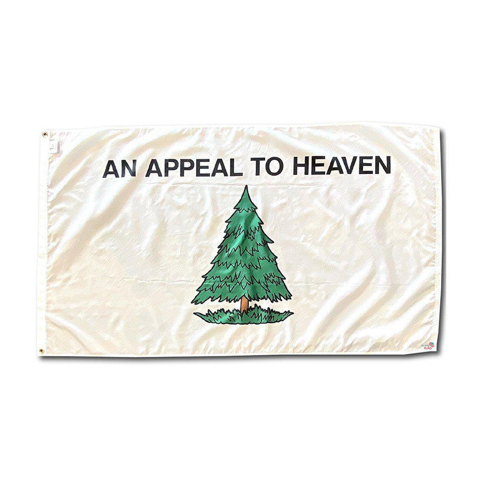 The 3' x 5' Washington Cruisers flag features "The Liberty Tree".  This tree became a symbol of American independence. The Sons of Liberty, knowing they were up against a great military power, believed they were sustained by still a greater power, thus their "APPEAL TO HEAVEN".
