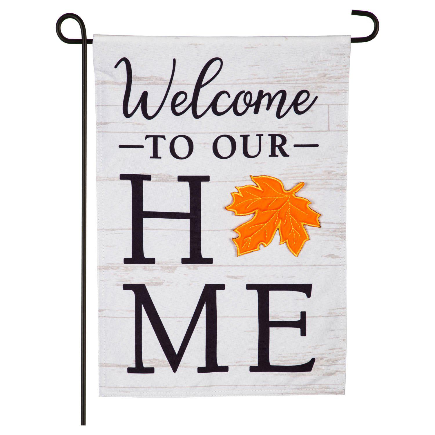 Welcome to Our Home Interchangeable Garden Flag with autumn leaf