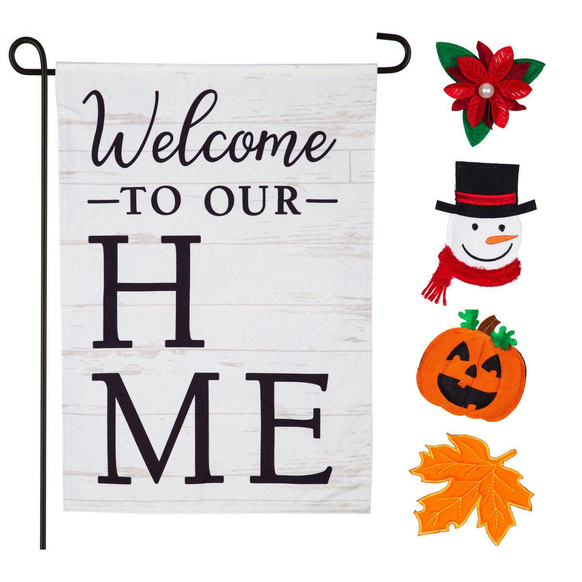Welcome to Our Home Interchangeable Garden Flag for Fall and Winter