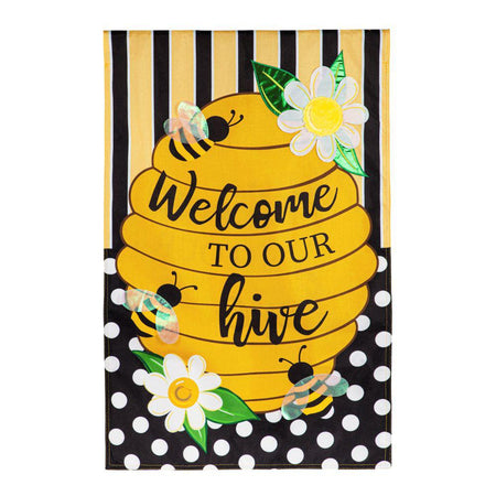Welcome to our Hive Stripes and Dots House Banner
