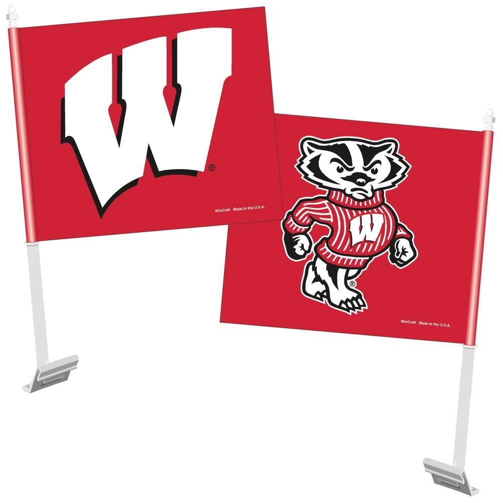 Wisconsin Badgers Car Flag